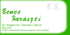 bence haraszti business card